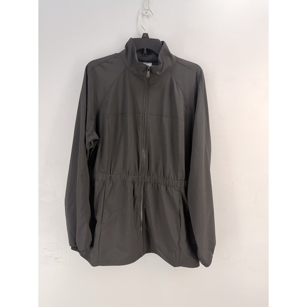 Tek Gear Women's size 2XL full zippered Black Woven Jacket Cinched waist - Picture 4 of 9
